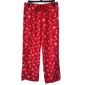 3/$20 Sleep Chic Cozy Red Snowflake Pajama Pants